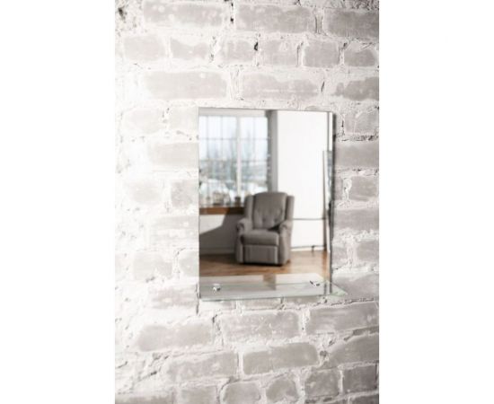 Зеркало БРИДЖ 40x55 см с полкой (12x40 см) с креплением и фурнитурой 2037359317679 