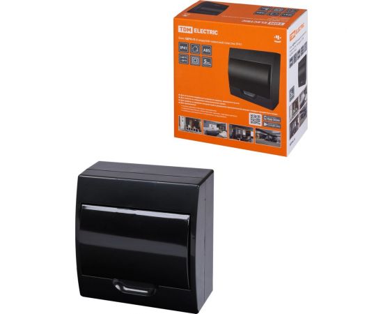 Бокс TDM ЩРН-П-8 модулей навесной пластик IP41, Антрацит SQ0901-0902 