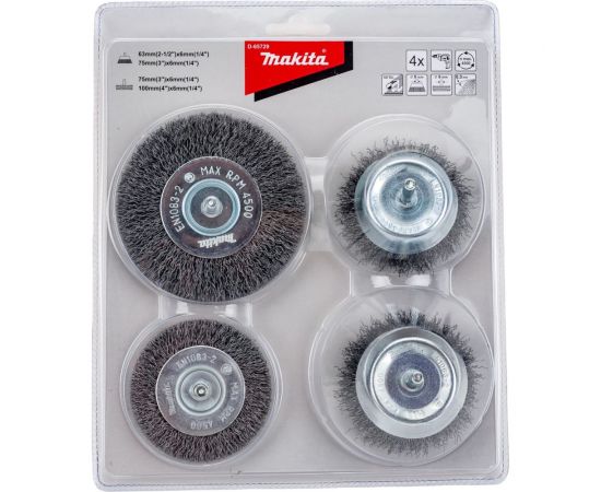 Набор щеток для дрели 4 шт. Makita D-65729 