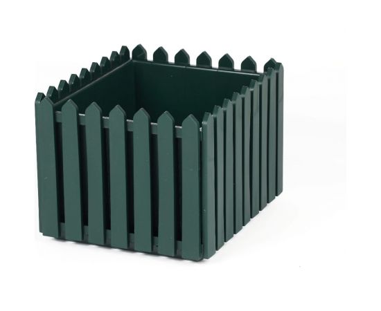 Кашпо Garden story Лардо квадратное, темно-зеленое КЛ-МТ008 