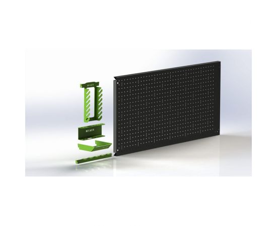 Металлическая перфопанель ООО Металекс Metalex 400x1000 серая, с комплектом аксессуаров PRSA40100 