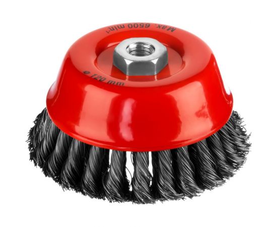Щетка-крацовка чашечная для УШМ двухрядная (120 мм, М14) MIRAX 35104-120-2 