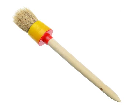 Кисть HEADMAN круглая в пластиковом корпусе натуральная щетина № 18 60 мм 682-042 