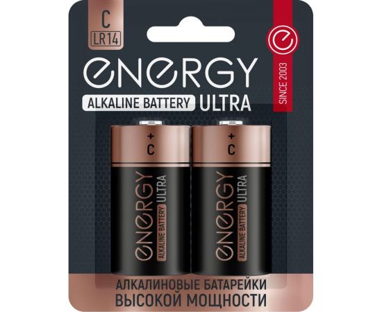 Алкалиновая батарейка ENERGY Ultra LR14/2B (С) 104982 