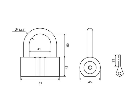 Навесной замок Фабрика замков 801F-90 СТ-00000683 – изображение 2