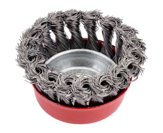 Щётка-крацовка с крученым ворсом (75 мм; M14; жесткая) для УШМ Orientcraft OCCBAKAG175300 – изображение 2