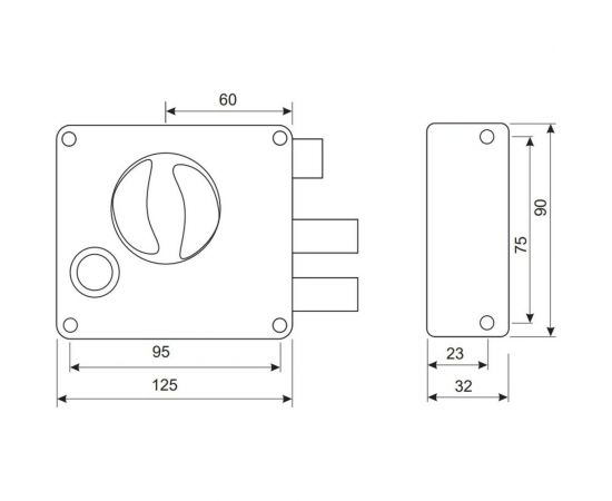 Накладной замок APECS 9331-C-BN 9331AC-R 3047 – изображение 2