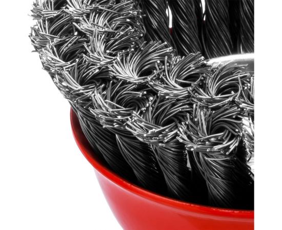 Щетка-крацовка чашечная для УШМ двухрядная (120 мм, М14) MIRAX 35104-120-2 – изображение 2