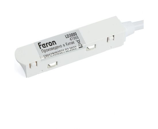 Соединитель-коннектор для низковольтного шинопровода FERON белый, LD3000, 41968 – изображение 2