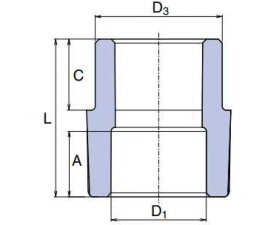 Переход WAVIN EKOPLASTIK 40/32 ВН/НР SRE14032RCT – изображение 2