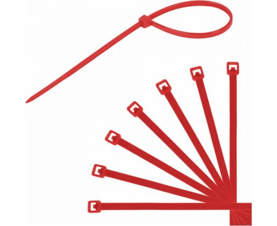 Нейлоновые сверхпрочные цветные стяжки (хомуты) в тубе SONNEN 2,5x200 мм, комплект 200 шт. 607925 – изображение 2