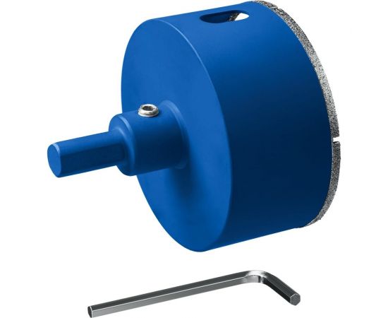 Алмазная коронка с центрирующим сверлом по керамике и стеклу ЗУБР Профессионал Р60, трехгранный хвостовик, 102 мм, для дрели 29850-102 – изображение 2