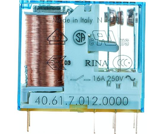 Миниатюрное реле Finder 1 перекидной контакт 16А, = 12В Чувст. пост. тока, 406170120000 – изображение 3