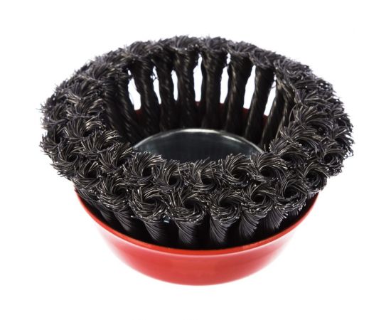 Щетка-крацовка чашечная для УШМ двухрядная (120 мм, М14) MIRAX 35104-120-2 – изображение 3