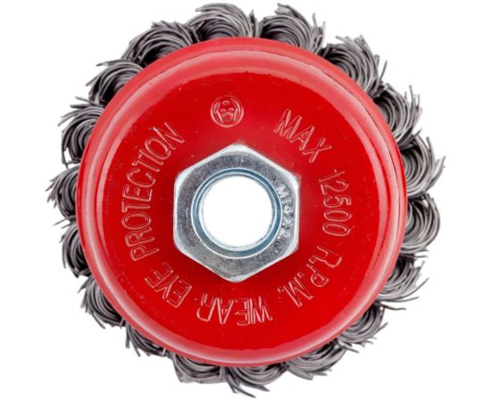 Щётка-крацовка с крученым ворсом (75 мм; M14; жесткая) для УШМ Orientcraft OCCBAKAG175300 – изображение 3