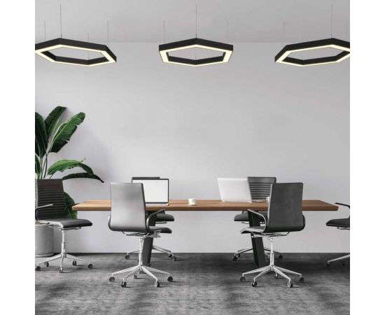 Шестиугольный светильник ООО Лидер 530x610x50 4000К 54W Черный М0000037866 – изображение 3