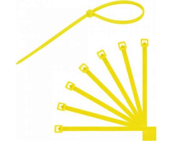 Нейлоновые сверхпрочные цветные стяжки (хомуты) в тубе SONNEN 2,5x200 мм, комплект 200 шт. 607925 – изображение 3