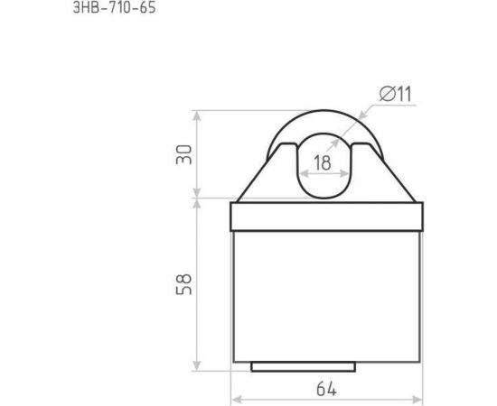 Навесной всепогодный замок НОРА-М ЗНВ-710-65 полузакрытый, 65 мм, 4 ключа 18827 – изображение 3