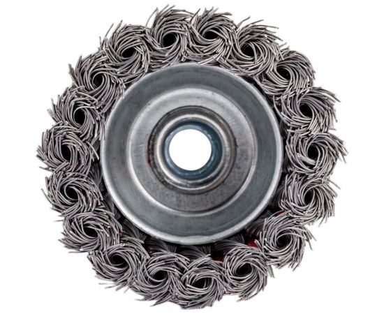 Щётка-крацовка с крученым ворсом (75 мм; M14; жесткая) для УШМ Orientcraft OCCBAKAG175300 – изображение 4