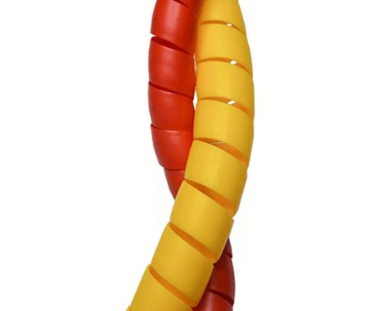 Спиральная пластиковая защита PARLMU SG-26-F12-k5 полипропилен, размер 26, плоская поверхность, цвет желтый, длина 5 м PR0200500-5 – изображение 4