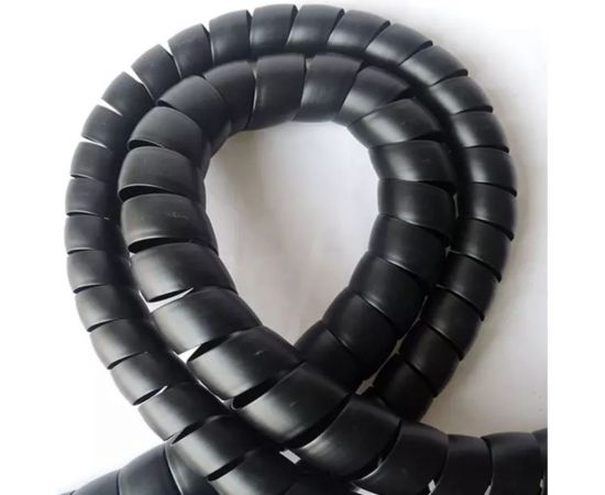 Спиральная пластиковая защита PARLMU SG-22-C11-k10 полипропилен, размер 22, выпуклая поверхность, цвет черный, длина 10 м PR0600300-10 – изображение 4