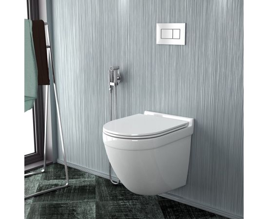 Подвесной унитаз Teymi Iva безободковый, сиденье микролифт T40601 ЦБ-00260332 – изображение 5