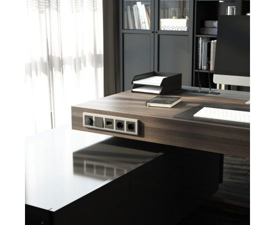 Розетка WERKEL с заземлением и шторками графит матовый a063104 – изображение 5