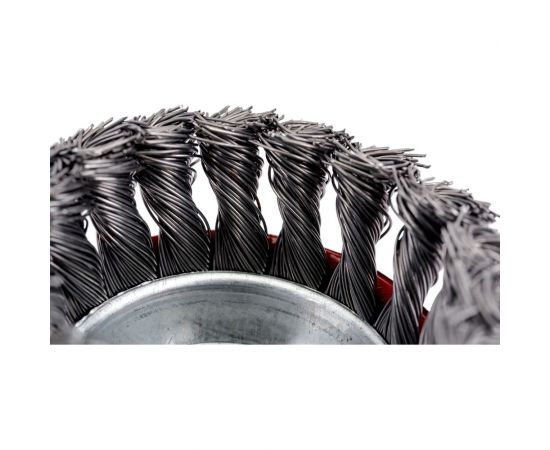 Щётка-крацовка с крученым ворсом (75 мм; M14; жесткая) для УШМ Orientcraft OCCBAKAG175300 – изображение 5