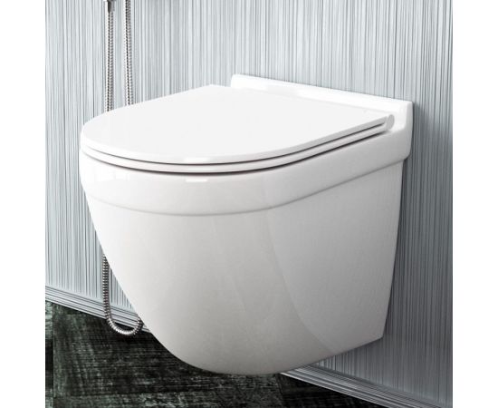 Подвесной унитаз Teymi Iva безободковый, сиденье микролифт T40601 ЦБ-00260332 – изображение 6