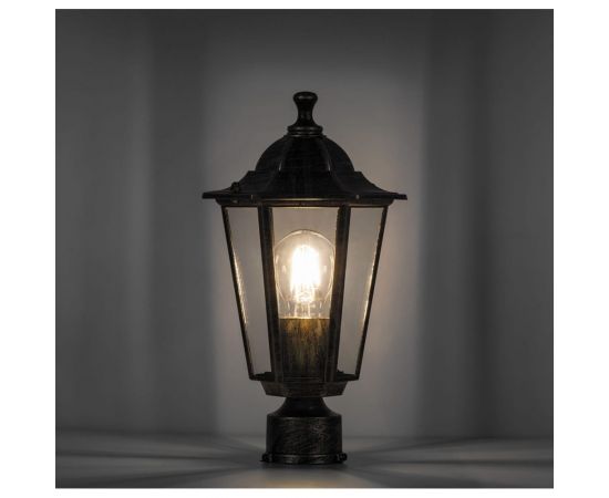 Садово-парковый светильник FERON 6203/PL6203 шестигранный на столб 100W E27 230V, черное золото 11139 – изображение 6
