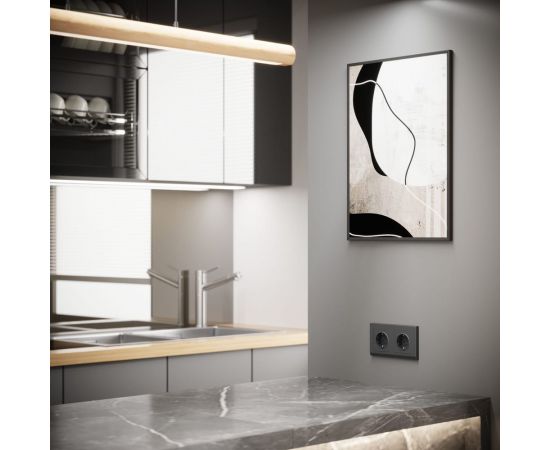 Розетка WERKEL с заземлением и шторками графит матовый a063104 – изображение 6