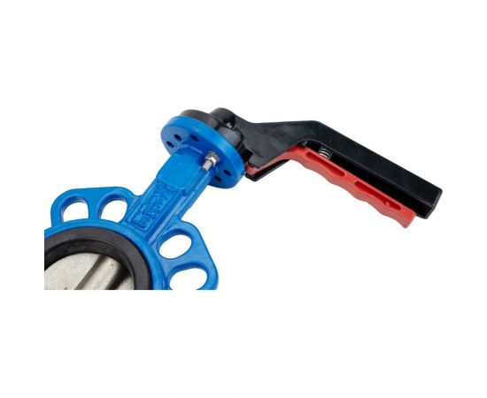 Поворотный затвор DYARM -ZP-080-16-G-G-E-HT (синий), DN080, PN16, межфланцевый/корпус GGG40/диск GGG40/уплотнение EPDM HT, с ручкой 4687203187149 – изображение 6