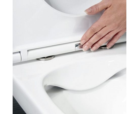 Подвесной унитаз Teymi Iva безободковый, сиденье микролифт T40601 ЦБ-00260332 – изображение 10