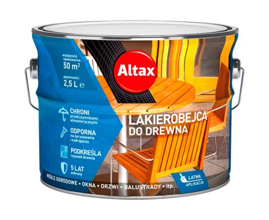 Лак-морилка ALTAX LAKIEROBEJCA тик, 2,5 литра 50030-14-000250 