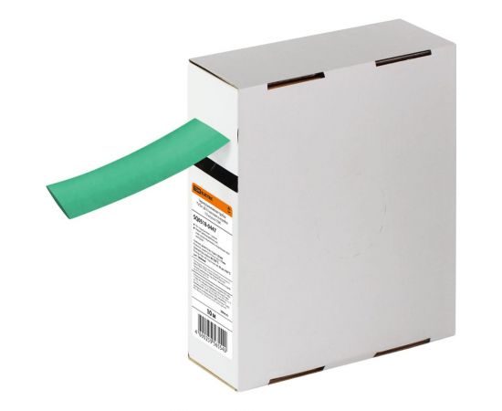 Термоусаживаемая трубка TDM ТУТнг 20/10 зеленая в коробке (10 м/упак) SQ0518-0447 