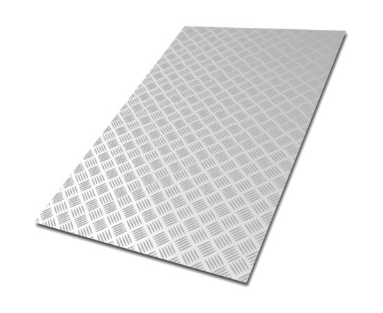 Алюминиевый рифленый лист квинтет МЕТАЛЛСЕРВИС 300x600x1.2 мм 1247873 