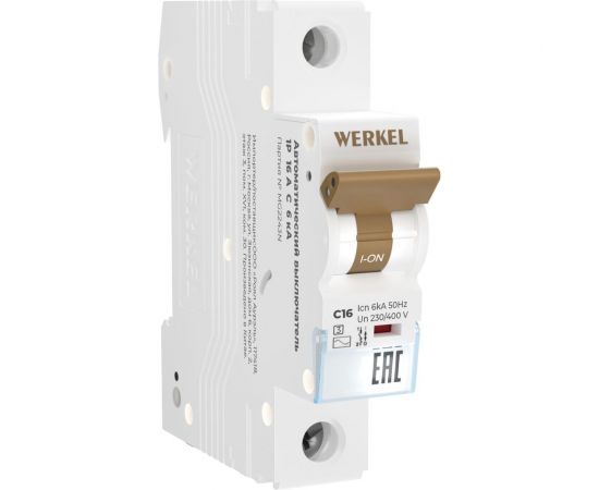 Автоматический выключатель WERKEL 1p 16a c 6 ка a062457 
