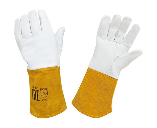 Спилковые пятипалые краги сварщика Optima ARGO HBD-015 