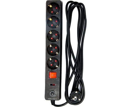 Сетевой фильтр-удлинитель Grisard Electric черный 5 розеток 3 метра GRE-017-1504 