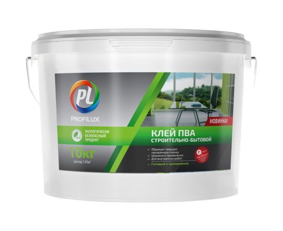 Клей ПВА Profilux СТРОИТЕЛЬНО-БЫТОВОЙ 10 кг Н0000002916 