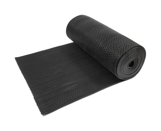 Коврик-дорожка SUNSTEP ПВХ, Zig-Zag, 8,5мм 0,9х12 м, черный 39-693 