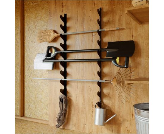 Держатель для инструментов и садового инвентаря ГеоПластБорд настенный, 118 см, цвет черный 64310N – изображение 11