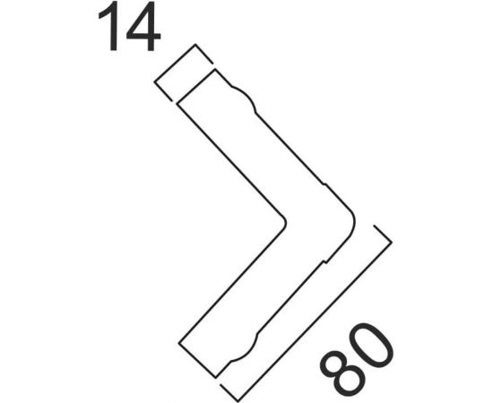 Угол Cosca 140-115 80 мм, белый СПБ016529 – изображение 2