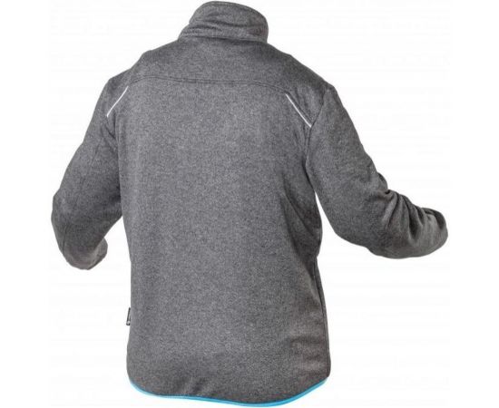 Рабочая толстовка HOEGERT TECHNIK Nister серый/меланж/синяя, р. 2XL/56 HT5K900-2XL – изображение 2