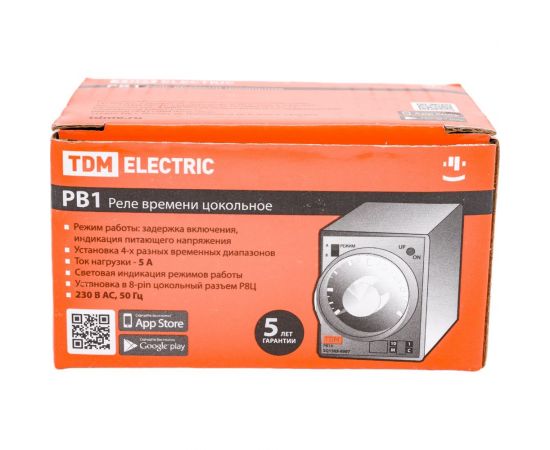 Реле времени TDM РВ1C-2реж-6сек/60мин-5А-220В-8Ц SQ1503-0008 – изображение 2