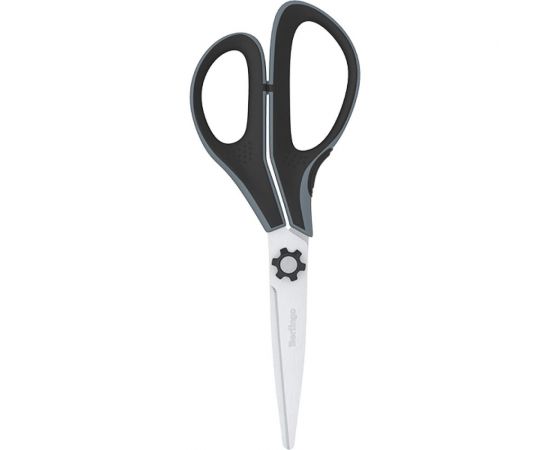 Ножницы Berlingo Easycut 350 15 см, серые, эргономичные ручки, мягкие вставки, европодвес DNn_15035_c – изображение 2