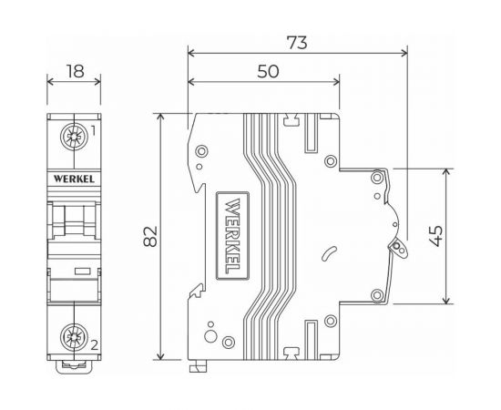 Автоматический выключатель WERKEL 1p 16a c 6 ка a062457 – изображение 3
