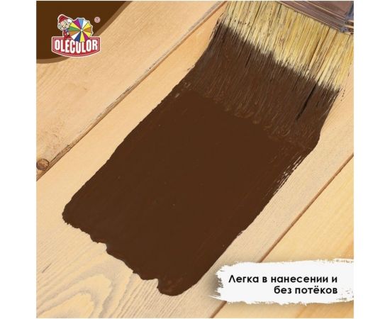 Эмаль для пола OLECOLOR ПФ-266 красно-коричневый, 10 кг 4300005192 – изображение 3