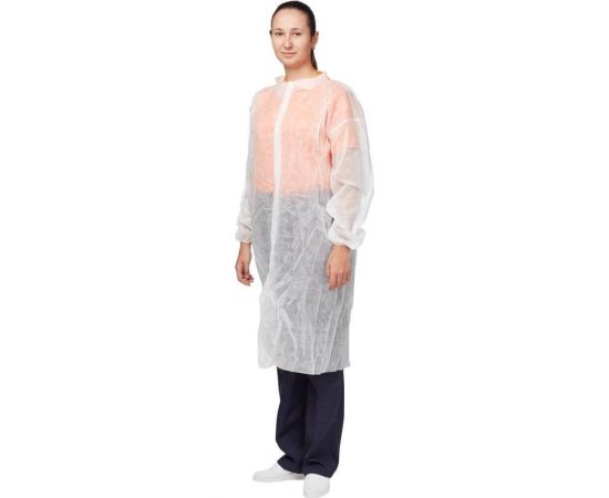 Одноразовый процедурный халат ООО Комус на кнопках, XL, 10 шт/уп 867493 – изображение 3