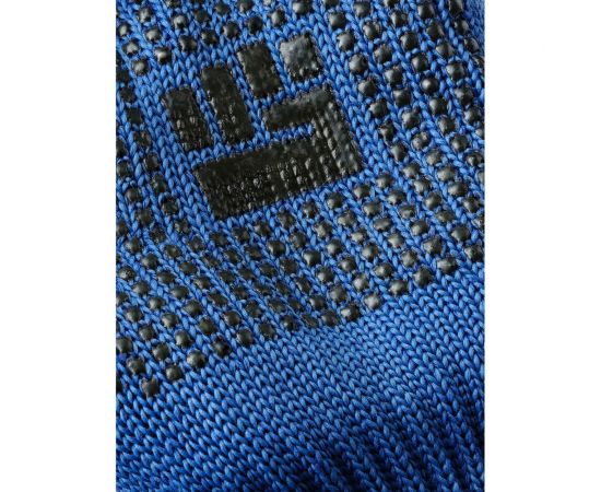 Трикотажные перчатки Фабрика перчаток, 2-слойные, с ПВХ, 7.5 класс, 6 нитей, синие, р.ХL/10 6-75-2С-СИН-(XL) – изображение 4